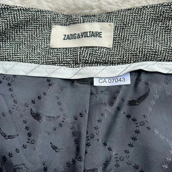 Zadig & Voltaire Pistol High-rise Kick-flare Wool/Silk Blend - Picture 3 of 11